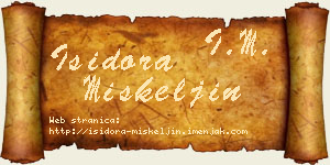 Isidora Miškeljin vizit kartica